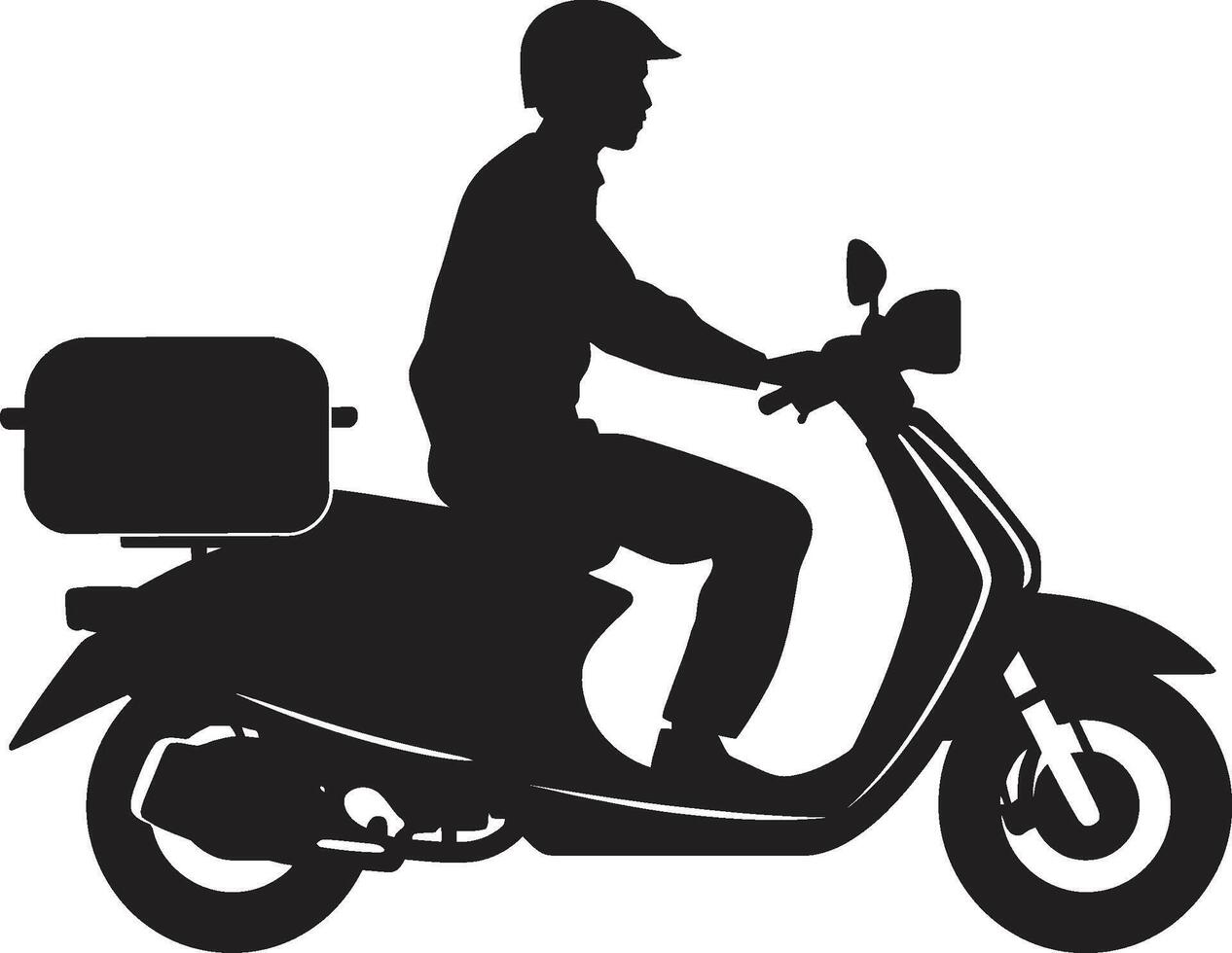 Rapid Munch Messenger Vector Logo for Scooter Food Drop offs Street Satisfier Scooter Vector Design for Quick Food Deliveries
