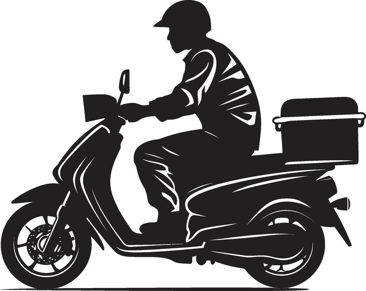 Express Eateries Express Vector Icon for Scooter Food Drop offs Scooter Bistro Bolt Iconic Vector Design for Quick Food Delivery