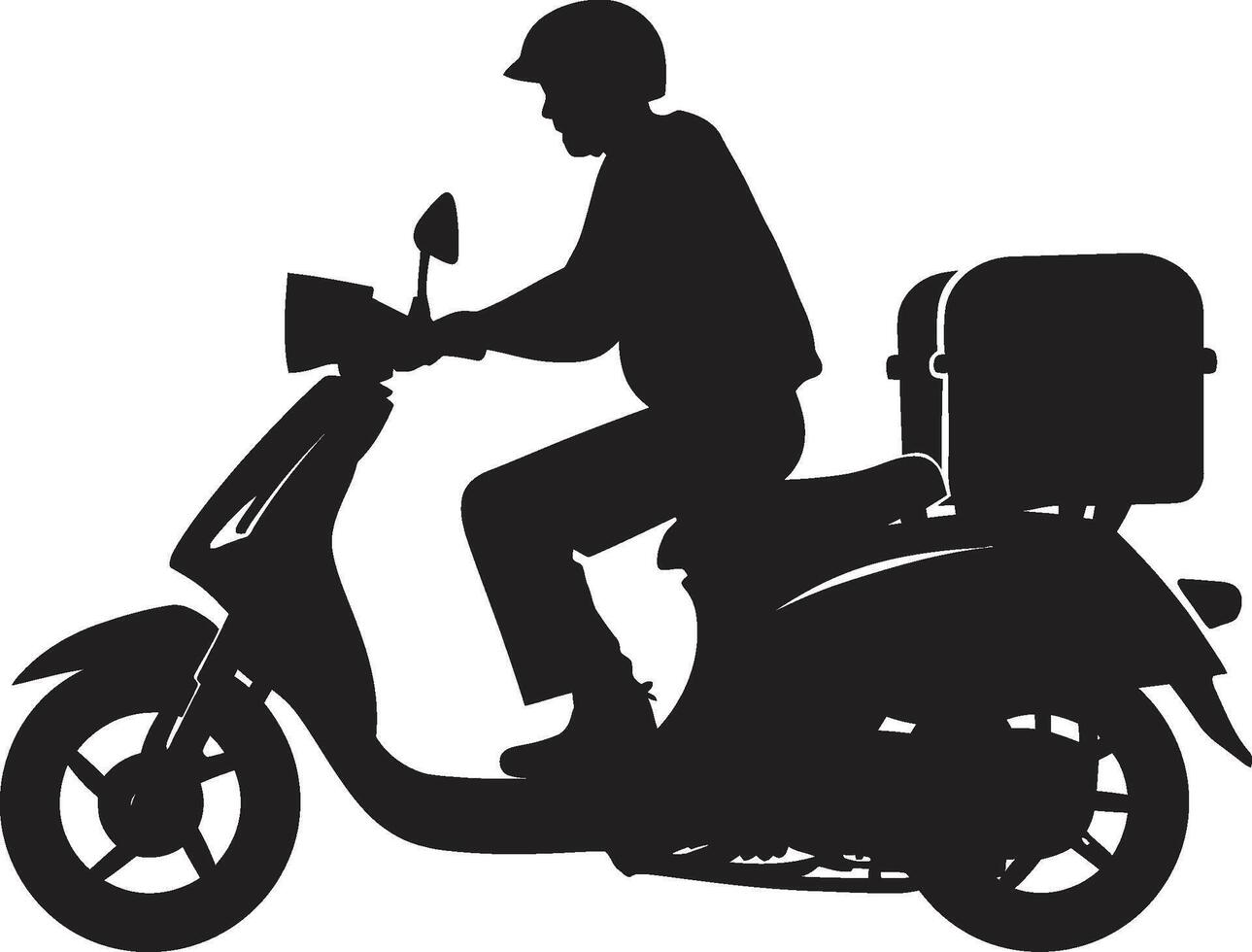Street Spice Speedster Vector Design for Scooter Food Deliveries Express Eateries Express Scooter Icon for Quick Food Drop offs