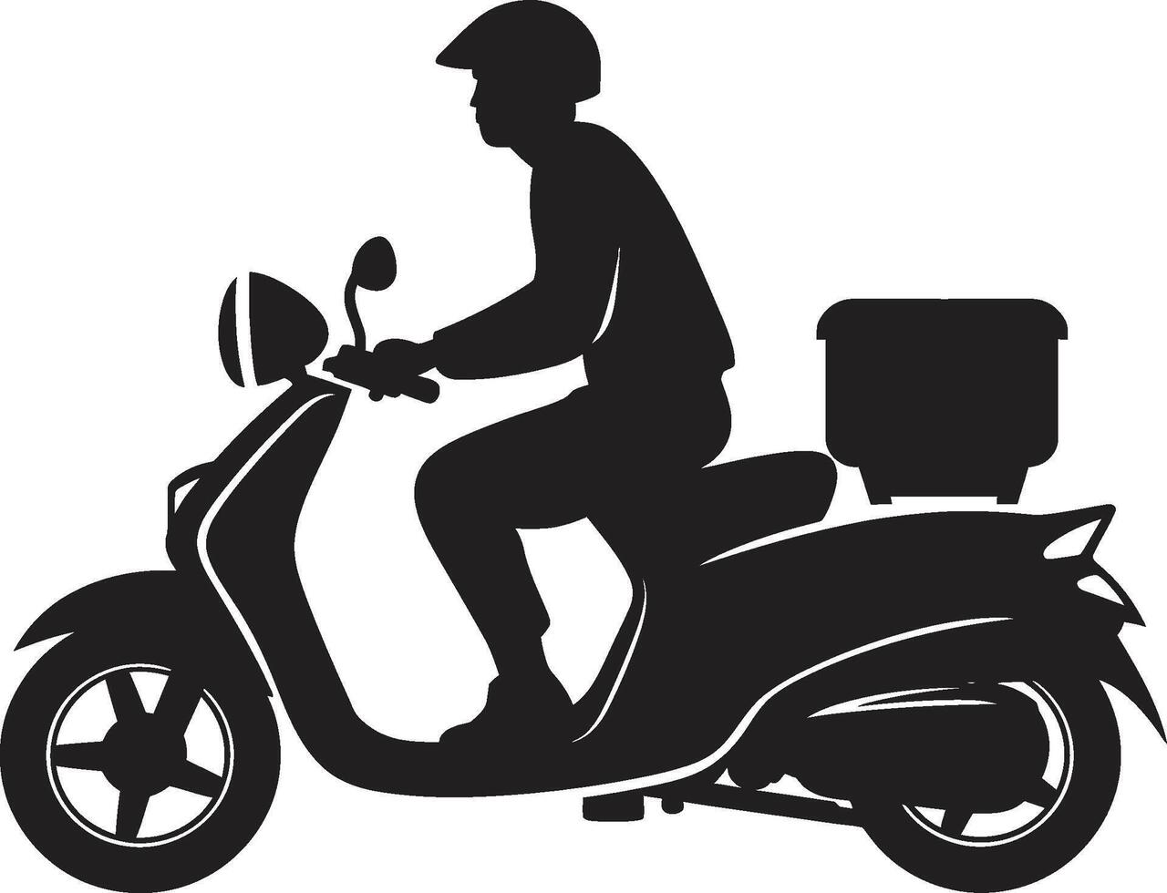 Street Spice Speedster Scooter Icon for Quick Food Deliveries Rapid Rollin Repasts Vector Logo for Scooter Food Delivery