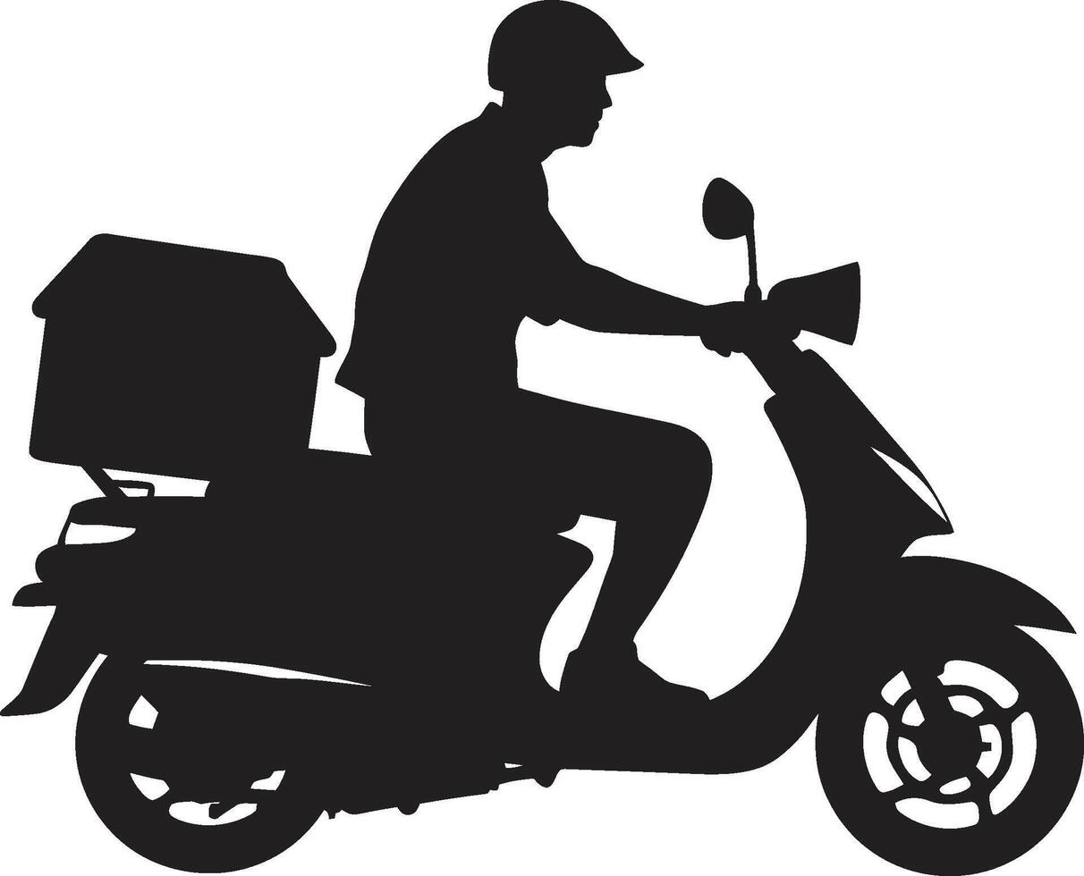 Urban Flavor Express Vector Logo Design for Scooter Food Delivery Swift Bites Brigade Scooter Icon for Quick Food Deliveries