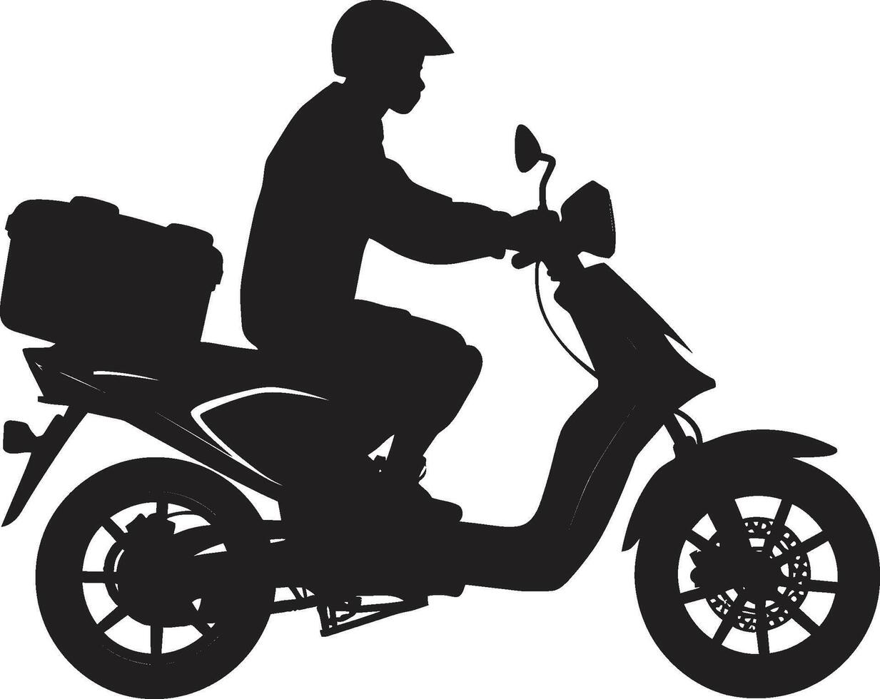 Rapid Munch Messenger Vector Logo for Scooter Food Drop offs Street Satisfier Scooter Vector Design for Quick Food Deliveries