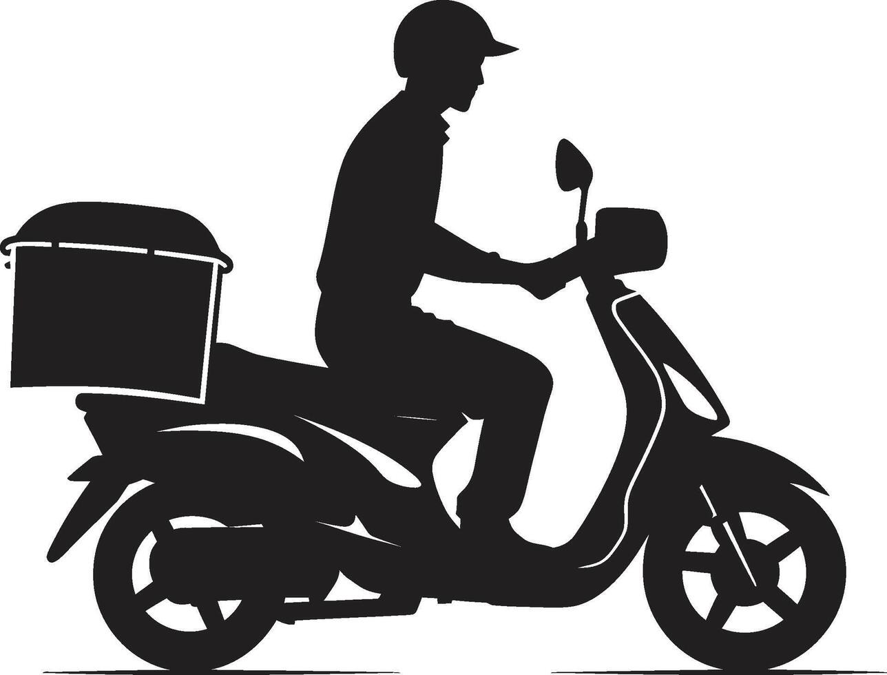 apresuraron comidas jinete scooter hombre icono para rápido comida soltar fueras calle especia velocista vector diseño para scooter comida entregas
