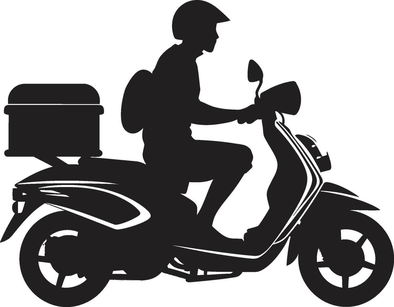 Rushed Repasts Relay Vector Icon for Scooter Food Delivery Service Street Feast Fleet Vector Logo Design for Scooter Food Delivery