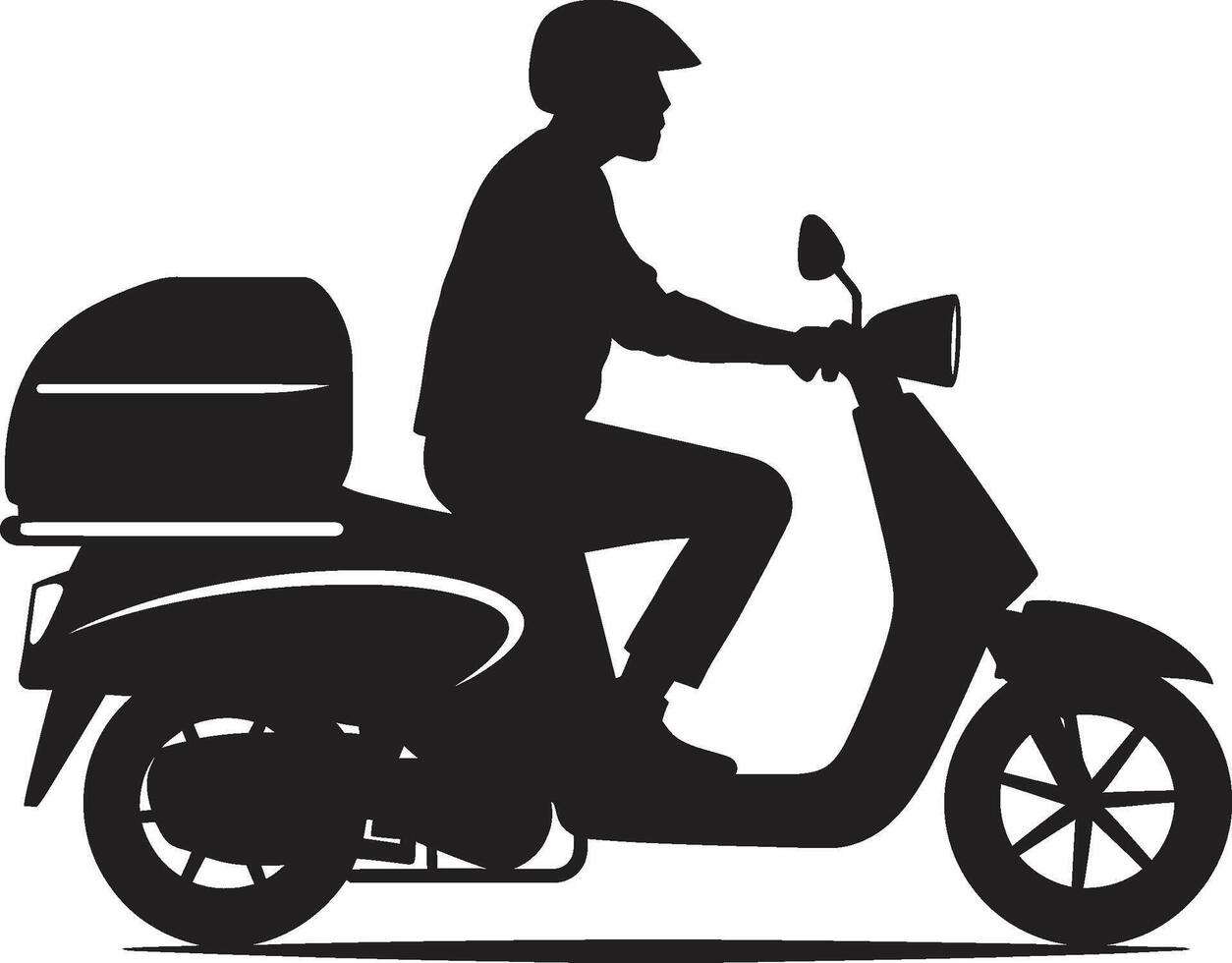 Rapid Rollin Repasts Vector Logo for Scooter Food Delivery Express Eateries Express Vector Icon for Scooter Food Drop offs