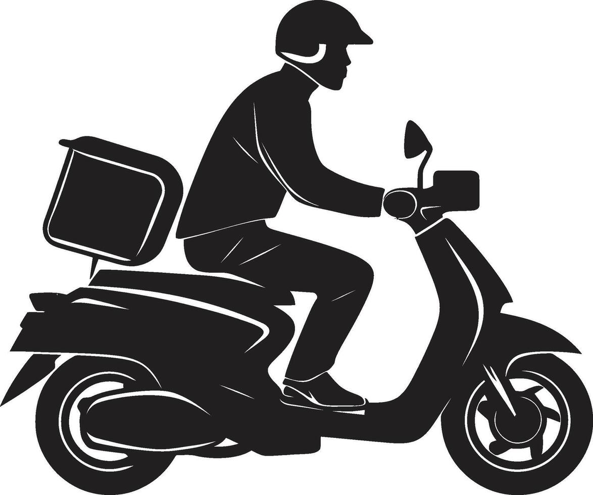 Street Spice Speedster Vector Design for Scooter Food Deliveries Express Eateries Express Scooter Icon for Quick Food Drop offs