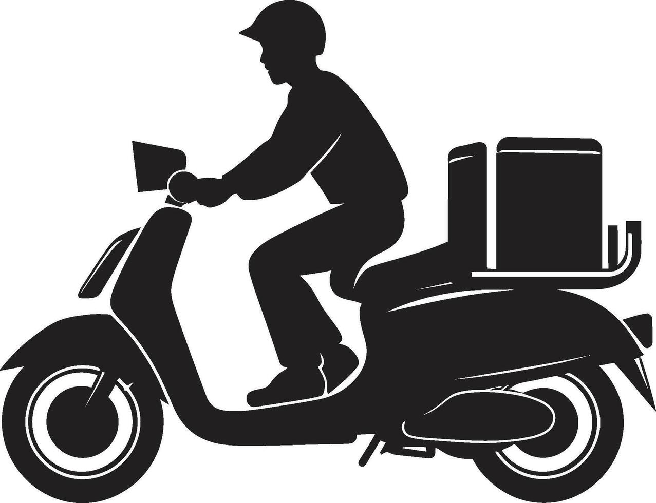 Scoot n Serve Speedster Vector Design for Scooter Food Delivery Urban Dash Diner Speedy Vector Logo for Scooter Food Delivery