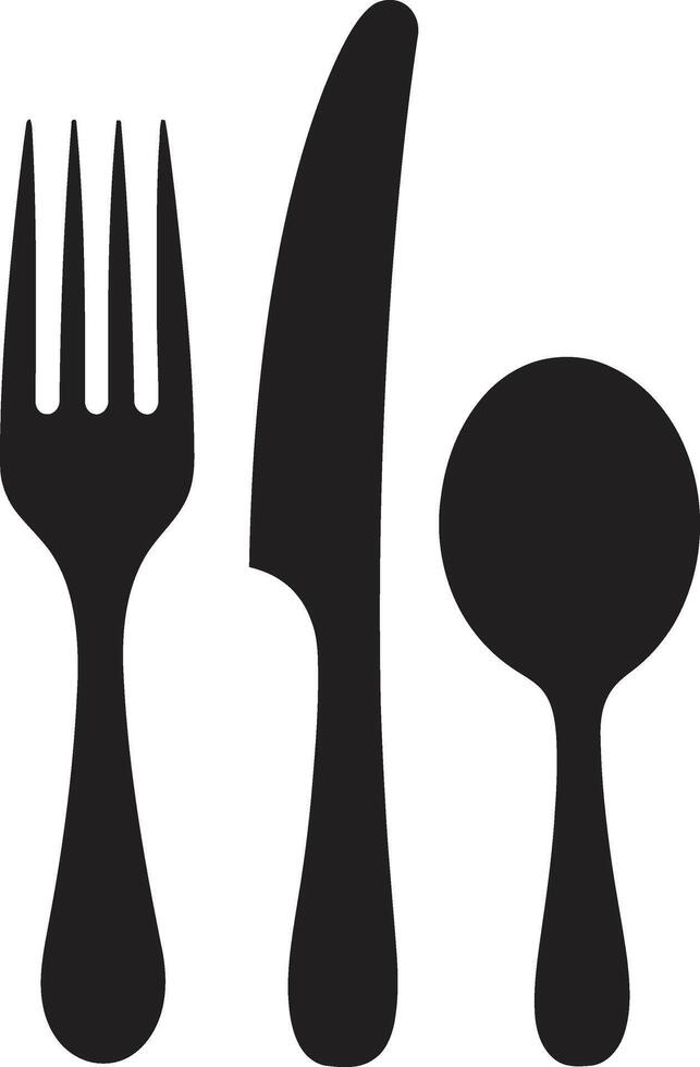 Gourmet Cutlery Insignia Elegant Vector Design for Dining Excellence Bistro Blade Badge Fork and Knife Icon in Stylish Vector Artistry