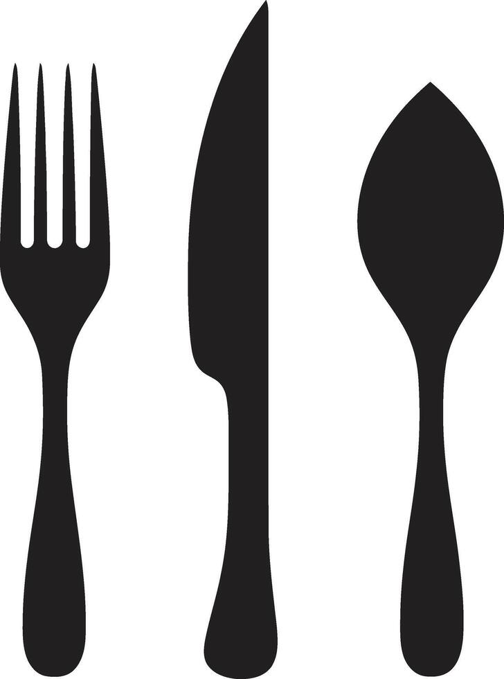 Culinary Symphony Crest Elegant Vector Design for Dining Excellence Artistic Cutlery Emblem Vector Logo for Stylish Dining Symbol