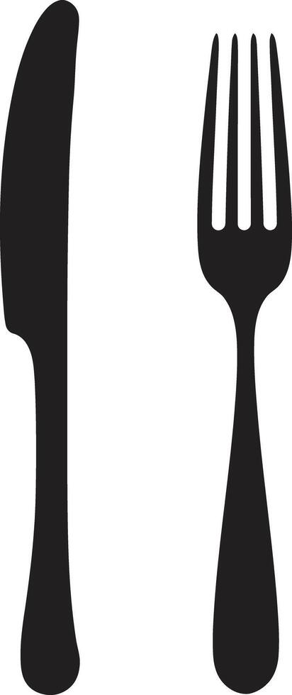 Gourmet Gastronomy Insignia Vector Logo for Sophisticated Culinary Design Fine Dining Elegance Fork and Knife Vector Icon for Culinary Class