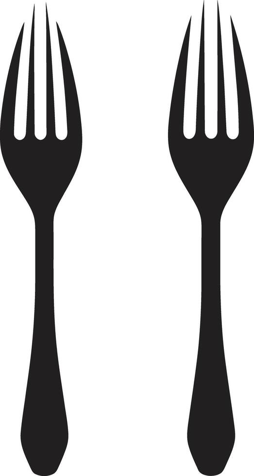 Sophisticated Cutlery Insignia Vector Logo for Elegance in Dining Gourmet Dining Insignia Fork and Knife Icon in Vector Artistry