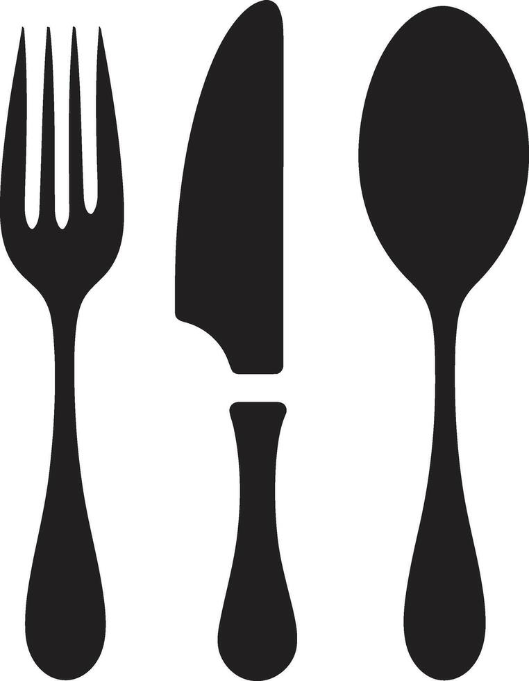 Culinary Harmony Crest Vector Logo Design for Fork and Knife Icon Gourmet Cutlery Insignia Elegant Vector Design for Dining Excellence