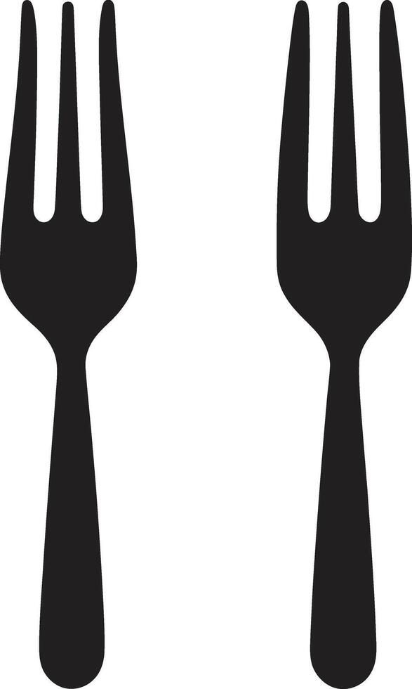 Sophisticated Cutlery Insignia Vector Logo for Elegance in Dining Gourmet Dining Insignia Fork and Knife Icon in Vector Artistry