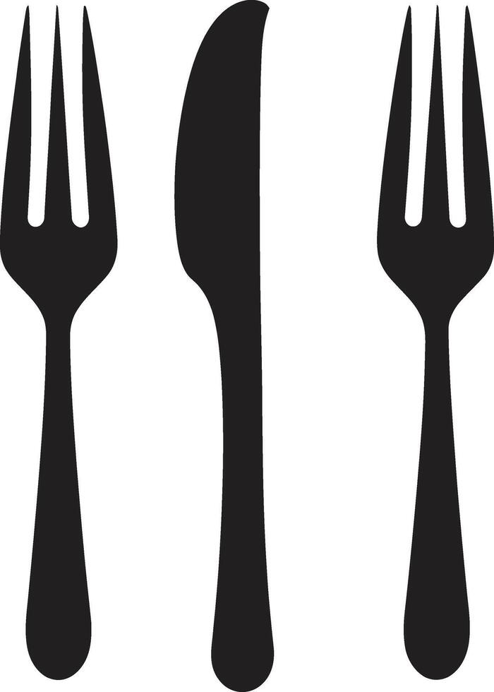 Flavor Fusion Symbol Vector Design for Culinary Harmony with Fork and Knife Icon Culinary Harmony Crest Vector Logo Design for Fork and Knife Icon