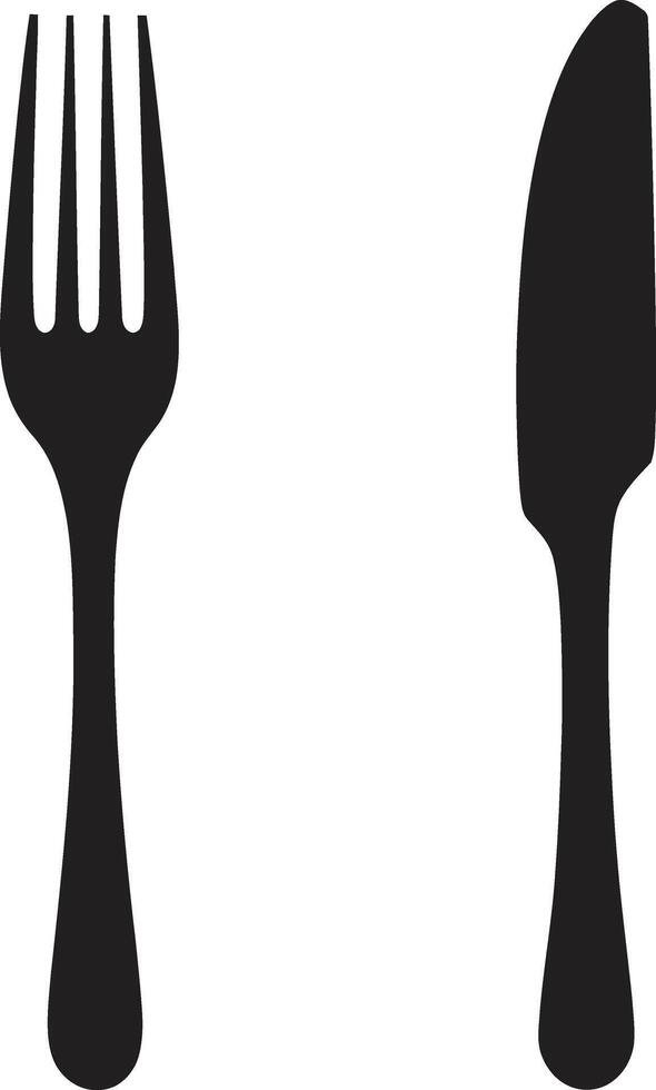Culinary Symphony Crest Elegant Vector Design for Dining Excellence Artistic Cutlery Emblem Vector Logo for Stylish Dining Symbol