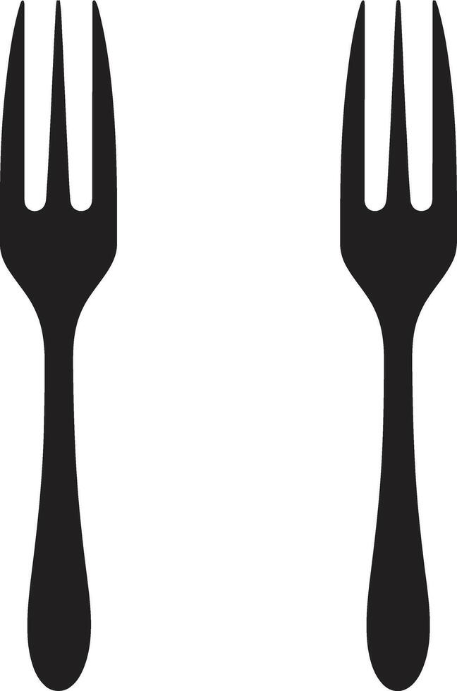 Utensil Elegance Badge Vector Design for Sophisticated Culinary Representation Culinary Craft Crest Fork and Knife Icon in Artistic Vector Style