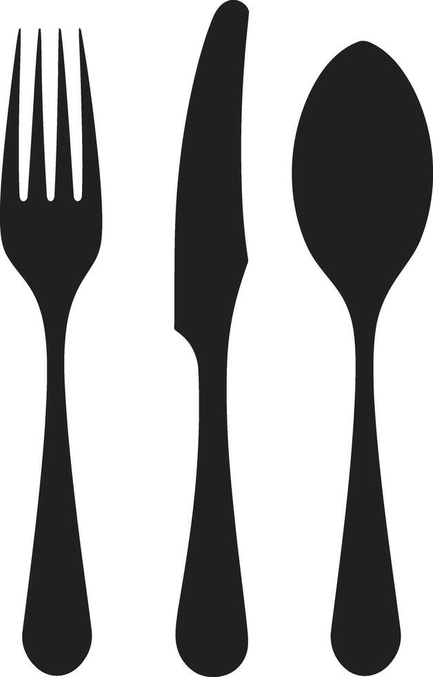 Culinary Harmony Crest Vector Logo Design for Fork and Knife Icon Gourmet Cutlery Insignia Elegant Vector Design for Dining Excellence