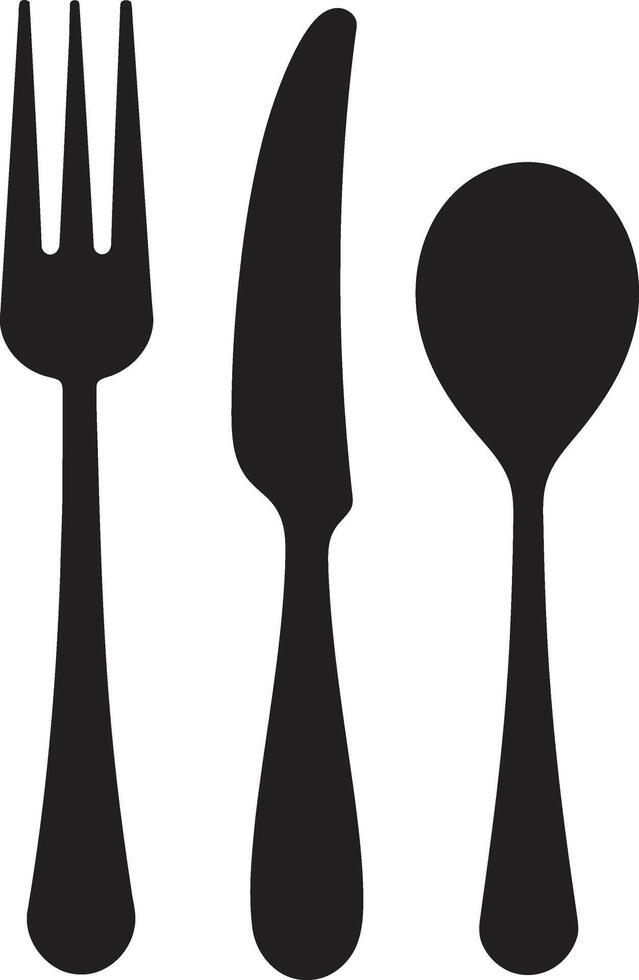 Sophisticated Cutlery Insignia Vector Logo for Elegance in Dining Gourmet Dining Insignia Fork and Knife Icon in Vector Artistry