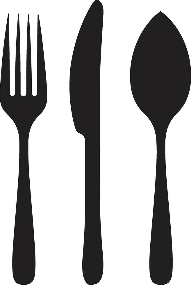 Flavor Fusion Symbol Vector Design for Culinary Harmony with Fork and Knife Icon Sophisticated Cutlery Insignia Vector Logo for Elegance in Dining