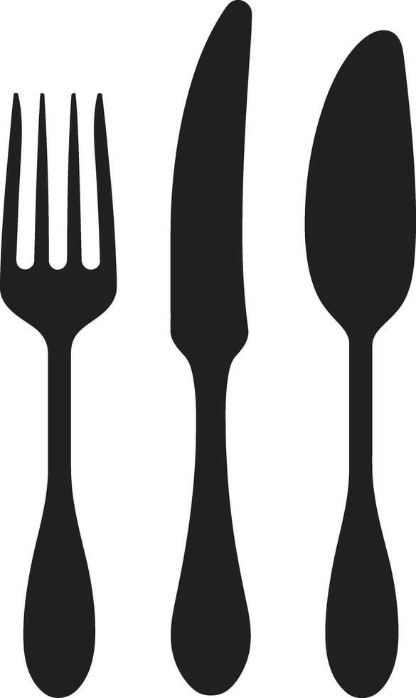 Culinary Harmony Crest Fork and Knife Vector Icon for Dining Elegance Gourmet Cutlery Insignia Vector Design for Stylish Dining Symbol