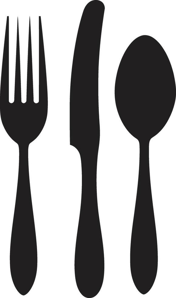Bistro Blade Badge Fork and Knife Vector Icon for Stylish Culinary Representation Utensil Elegance Badge Vector Design for Culinary Excellence