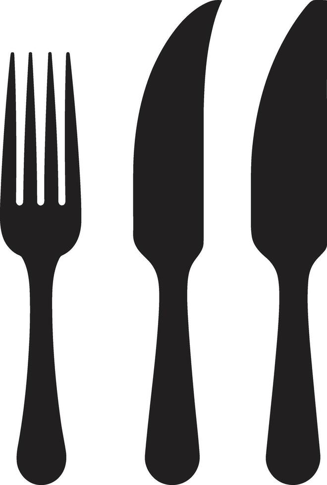 Gourmet Gastronomy Insignia Fork and Knife Icon in Vector Excellence Elegant Dining Emblem Stylish Vector Logo for Fork and Knife Icon