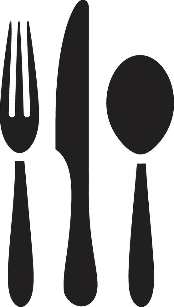 Gourmet Cutlery Insignia Vector Design for Elegant Culinary Symbol Culinary Craft Crest Fork and Knife Icon in Vector Artistry