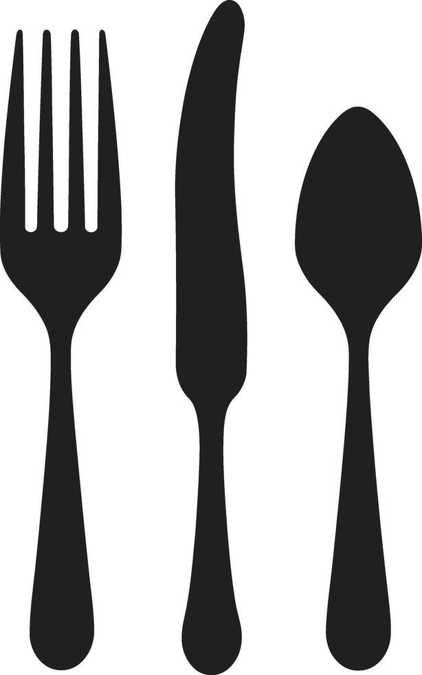 Gourmet Cutlery Insignia Vector Logo for Elegant Culinary Symbol Fine Dining Mark Fork and Knife Vector Icon for Culinary Class