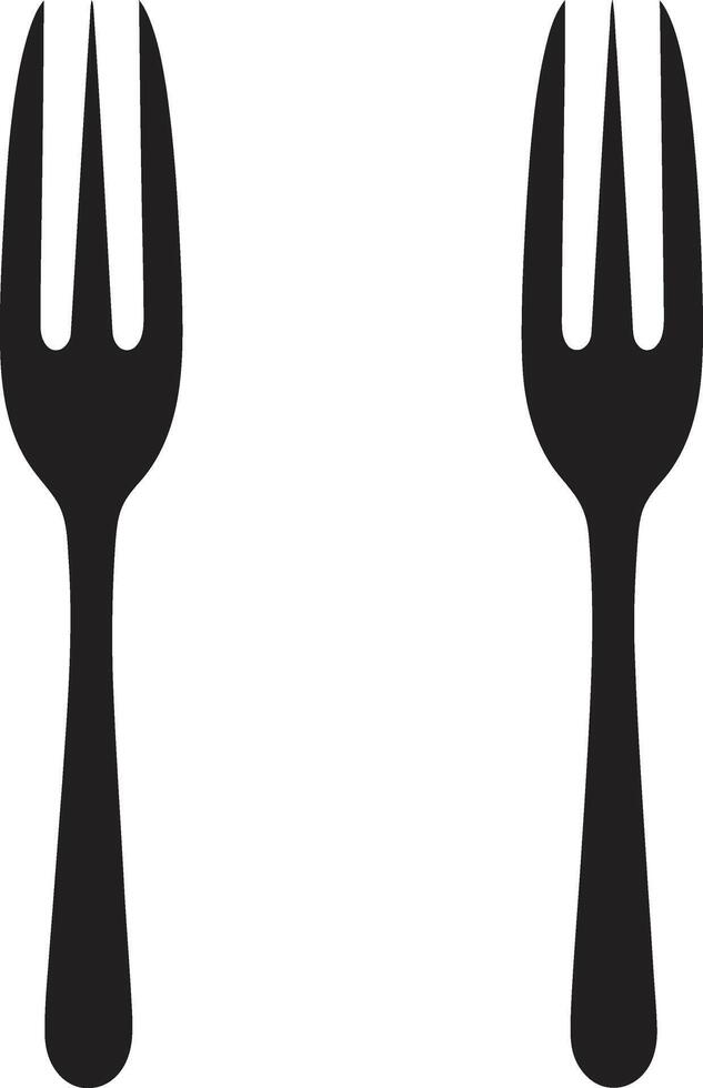Elegant Dining Emblem Stylish Vector Logo for Fork and Knife Icon Flavor Fusion Symbol Vector Design for Culinary Harmony with Fork and Knife