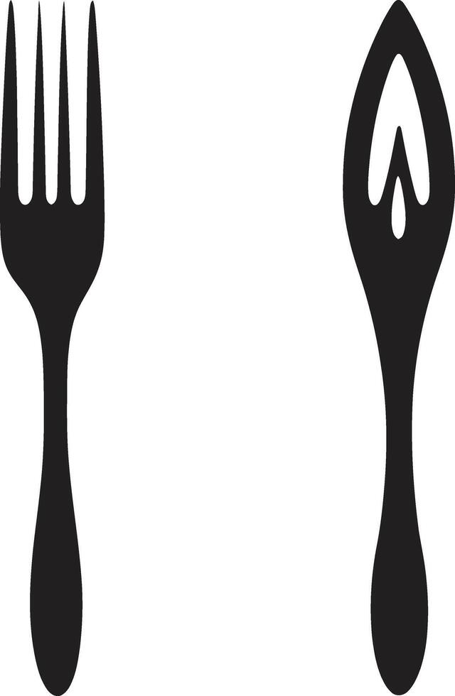 epicúreo etiqueta emblema vector logo para culinario clase pequeño restaurante espada Insignia tenedor y cuchillo vector icono para elegante culinario representación