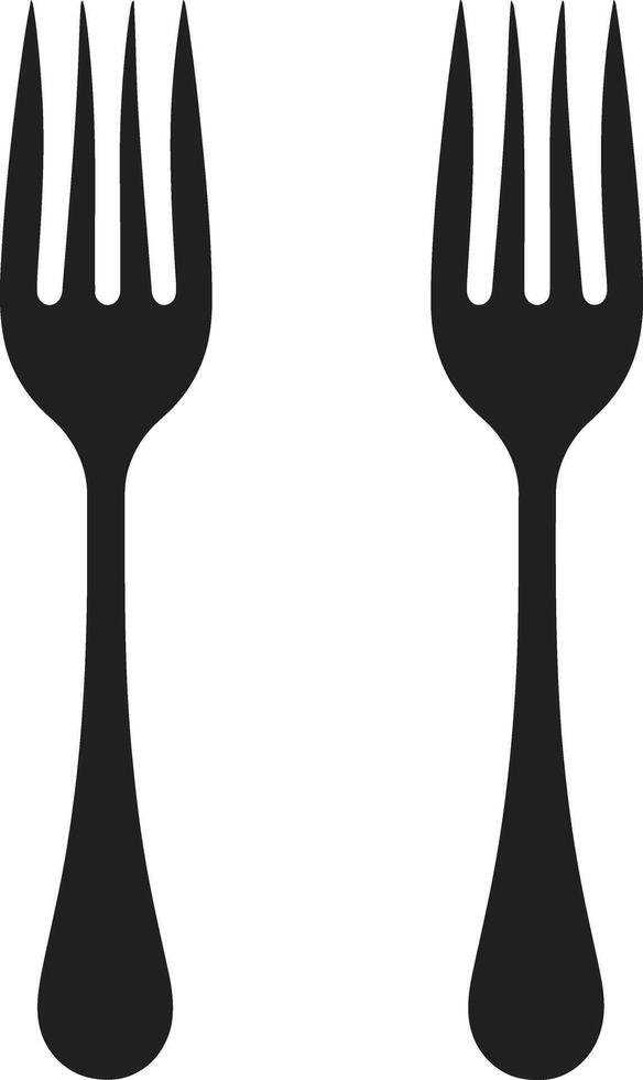 elegante comida emblema tenedor y cuchillo icono en vector arte epicúreo etiqueta emblema vector logo para culinario clase