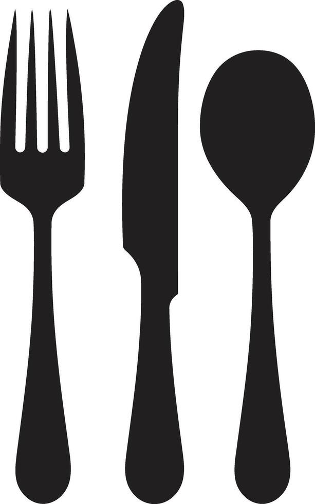 Bistro Blade Badge Vector Logo for Sophisticated Culinary Design Fine Dining Mark Fork and Knife Vector Icon for Culinary Class