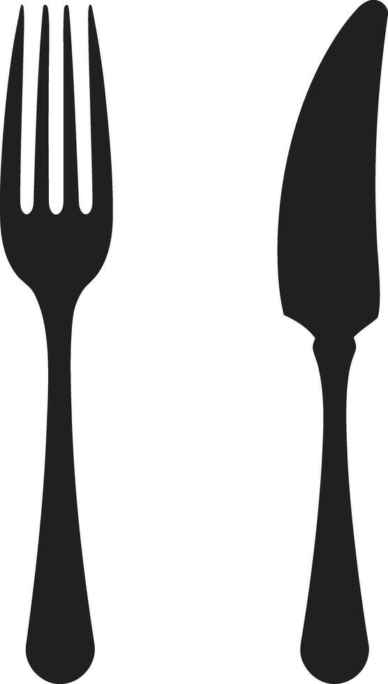 Culinary Craft Crest Vector Design for Sophisticated Culinary Representation Gourmet Dining Insignia Fork and Knife Vector Icon for Culinary Class