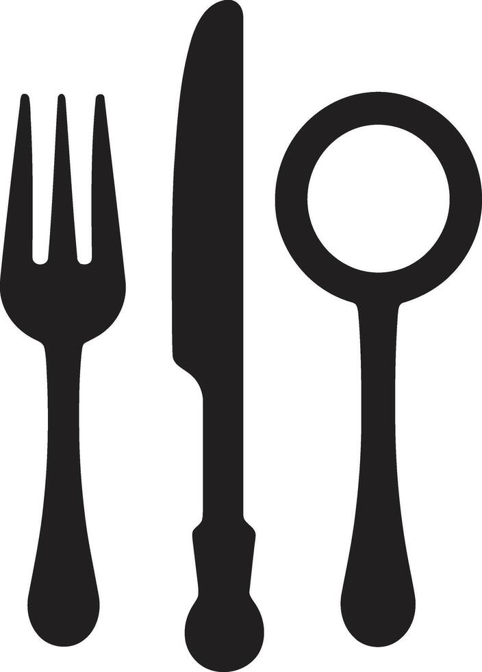 Epicurean Etiquette Emblem Vector Logo for Refined Culinary Symbol Bistro Blade Badge Vector Design for Stylish Culinary Representation