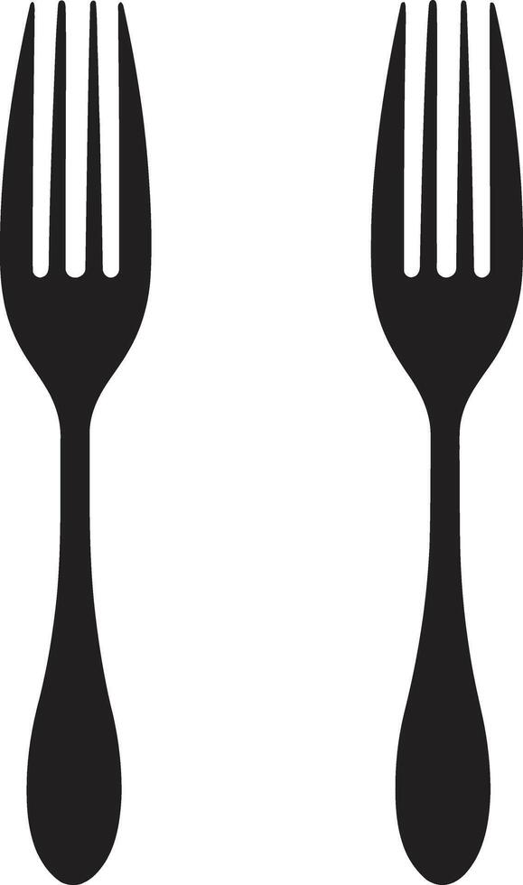 Bistro Blade Badge Vector Design for Stylish Culinary Representation Utensil Elegance Badge Fork and Knife Vector Icon for Culinary Excellence