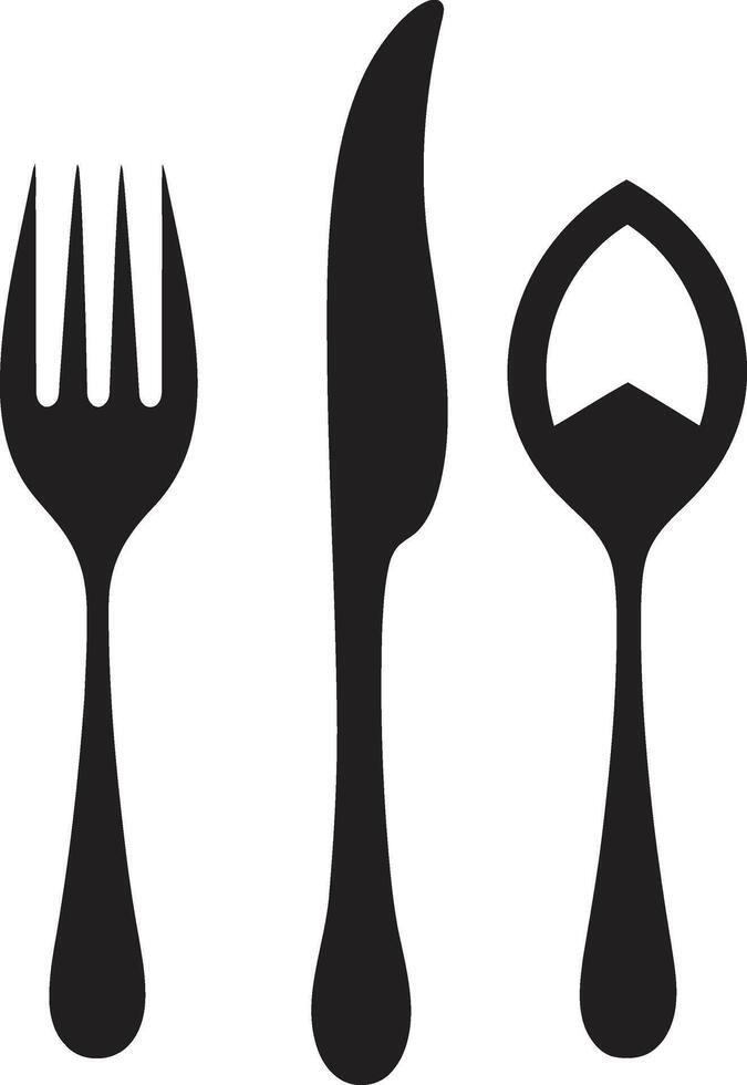 Epicurean Etiquette Emblem Vector Logo for Refined Culinary Symbol Bistro Blade Badge Vector Design for Stylish Culinary Representation