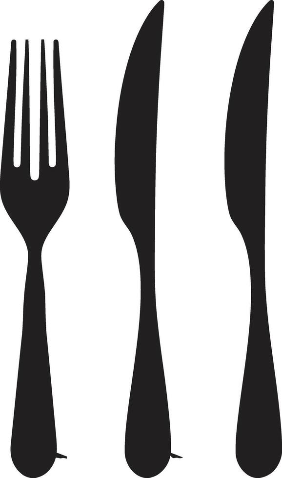 Gourmet Gastronomy Insignia Fork and Knife Icon in Vector Artistry Fine Dining Mark Vector Logo for Culinary Class