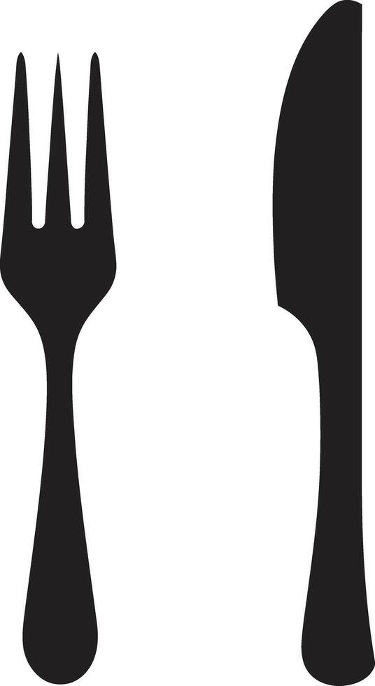 Dining Delicacy Insignia Fork and Knife Icon in Vector Artistry Epicurean Etiquette Emblem Vector Logo for Refined Culinary Symbol