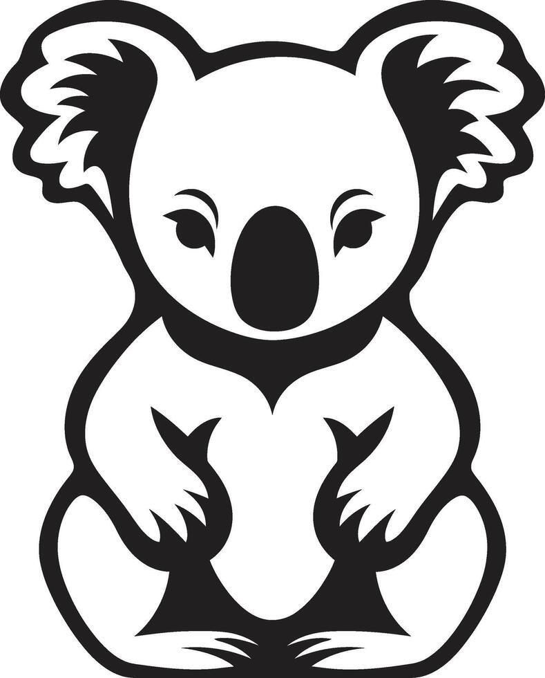 Arboreal Ambassador Crest Koala Vector Design for Environmental Harmony Koala Kingdom Crest Vector Logo Design for an Adorable Koala Icon