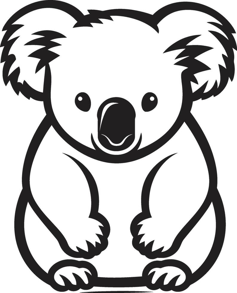 Koala Cuteness Insignia Adorable Vector Design for Wildlife Appreciation Eucalyptus Emissary Crest Koala Vector Icon in Nature Harmony