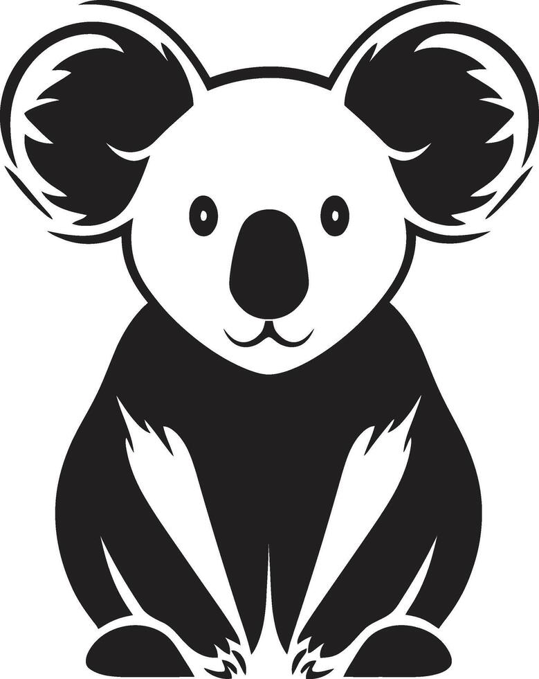 Furry Foliage Crest Koala Vector Icon for Nature Harmony Eucalyptus Elegance Badge Koala Vector Design in Stylish Harmony