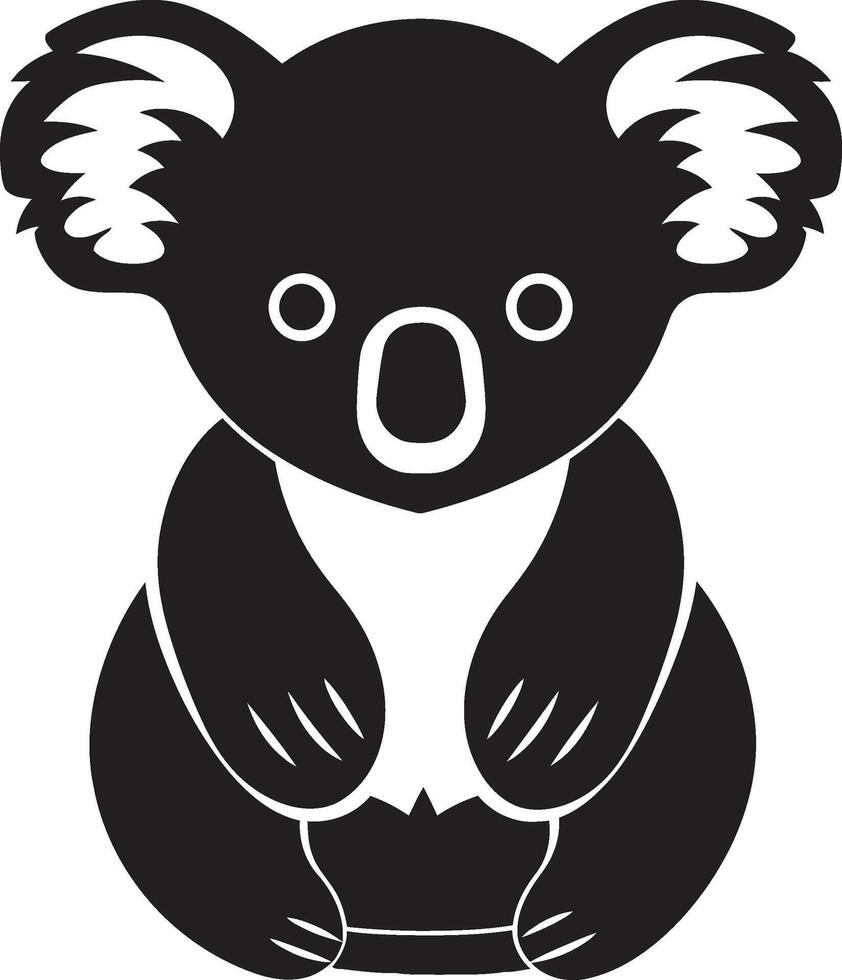mullido follaje insignias coala vector icono para ambiental armonía arbóreo embajador cresta vector diseño para coala preservación