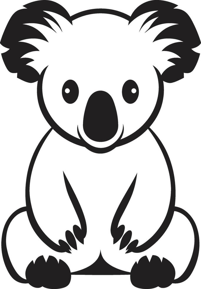 Bamboo Browsing Crest Vector Logo for Koala Conservation Koala Kingdom Badge Adorable Vector Design for Wildlife Appreciation