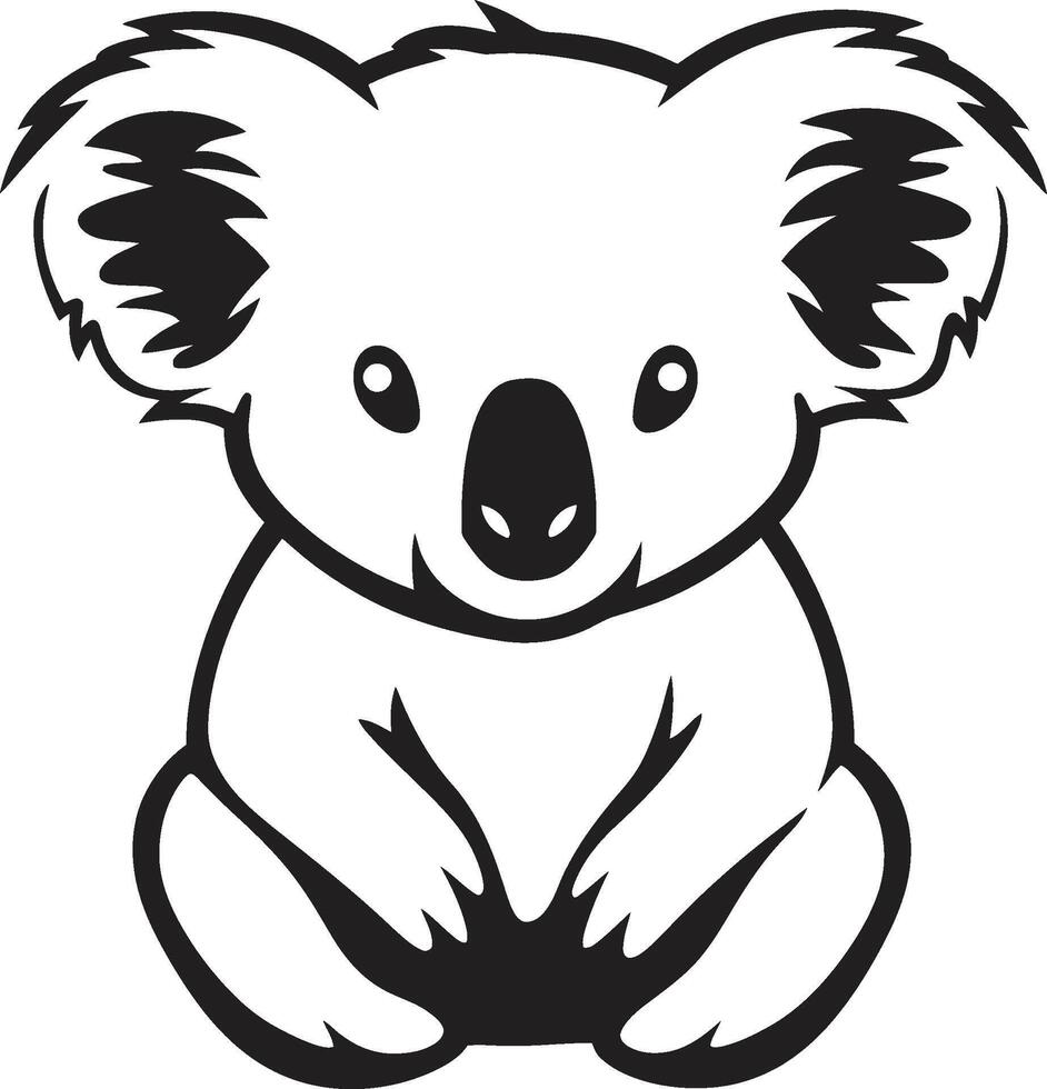 Fluffy Foliage Insignia Koala Vector Logo for Environmental Harmony Eucalyptus Emissary Crest Vector Design for Koala Conservation