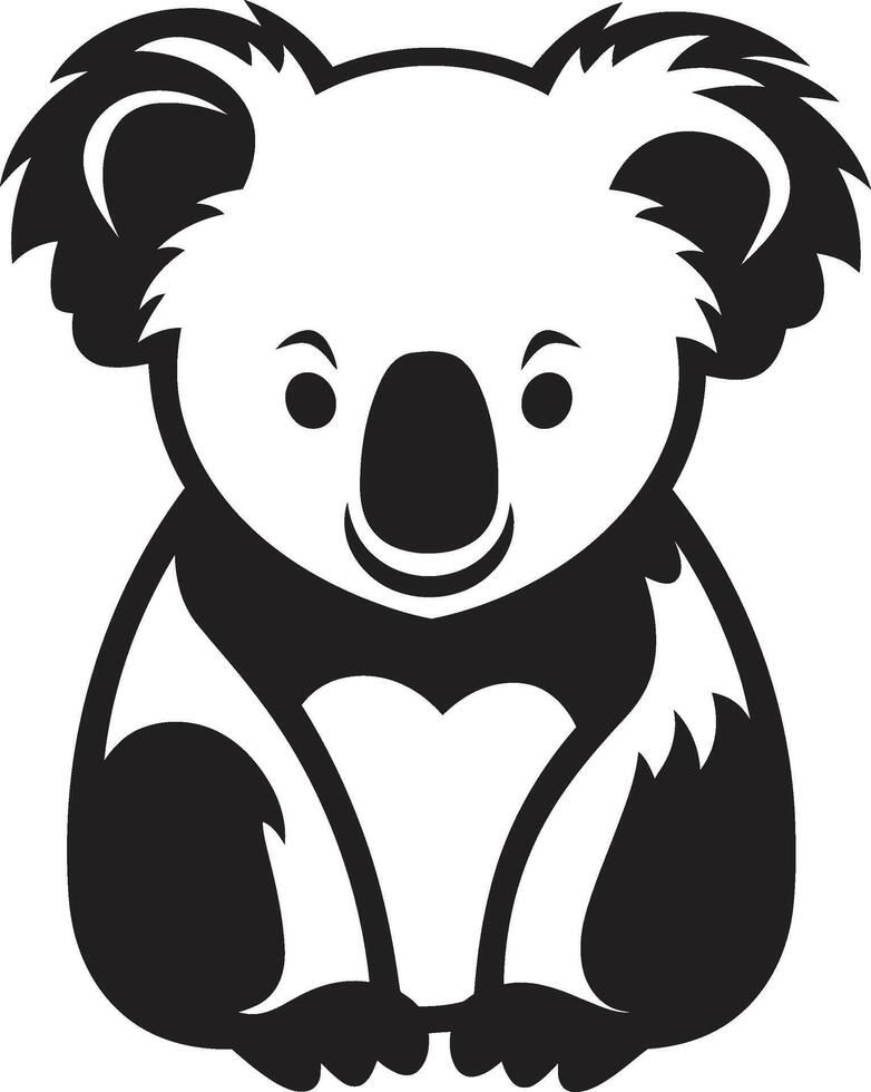 Arboreal Ambassador Crest Koala Vector Icon for Environmental Awareness Bamboo Browsing Badge Vector Design for Koala Preservation