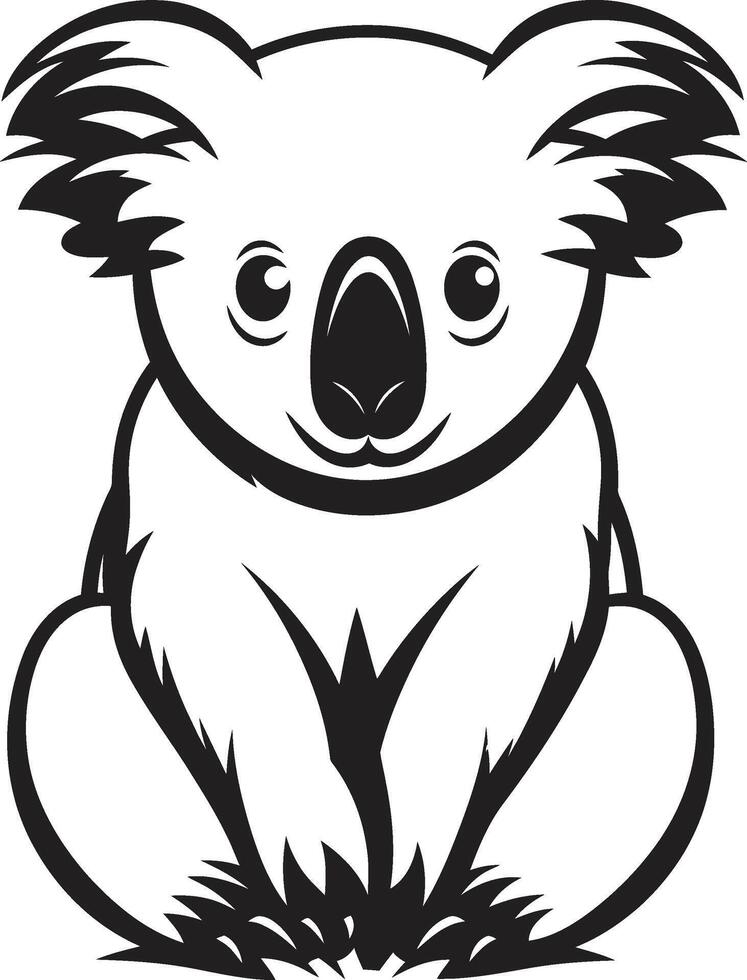 bambú hojeada insignias vector diseño para coala preservación mimoso coala cresta adorable vector diseño para fauna silvestre apreciación