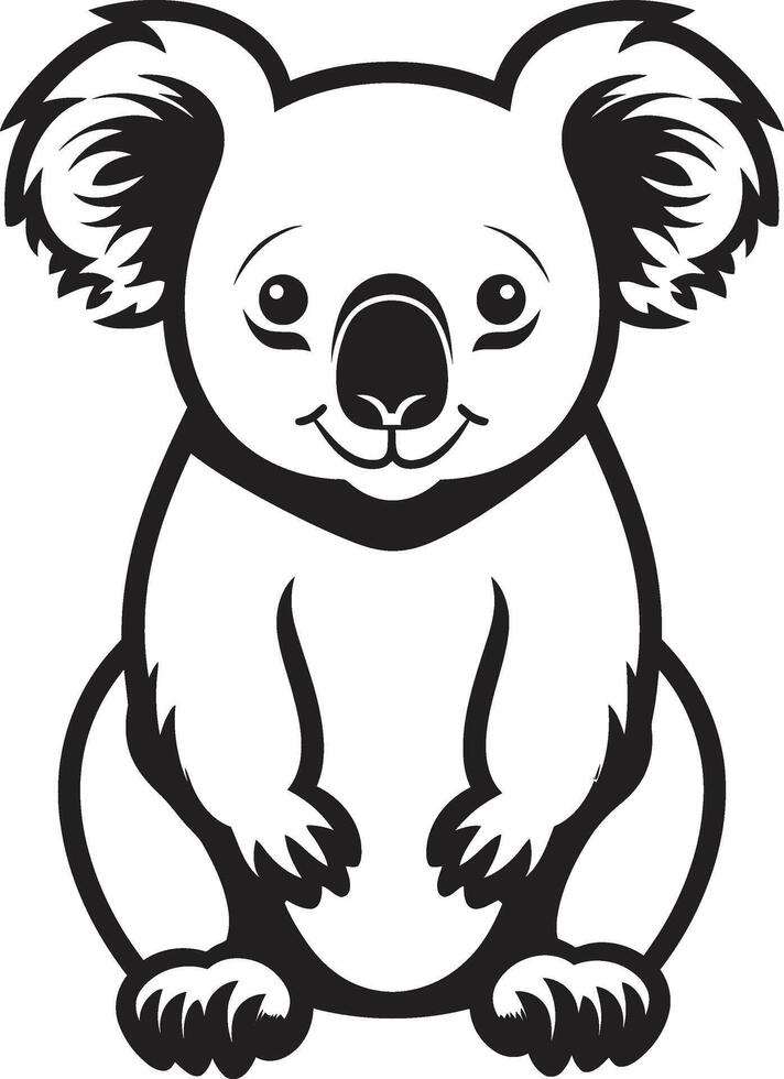 Koala Kingdom Insignia Adorable Vector Logo for Wildlife Appreciation Arboreal Ambassador Crest Koala Vector Design for Environmental Harmony