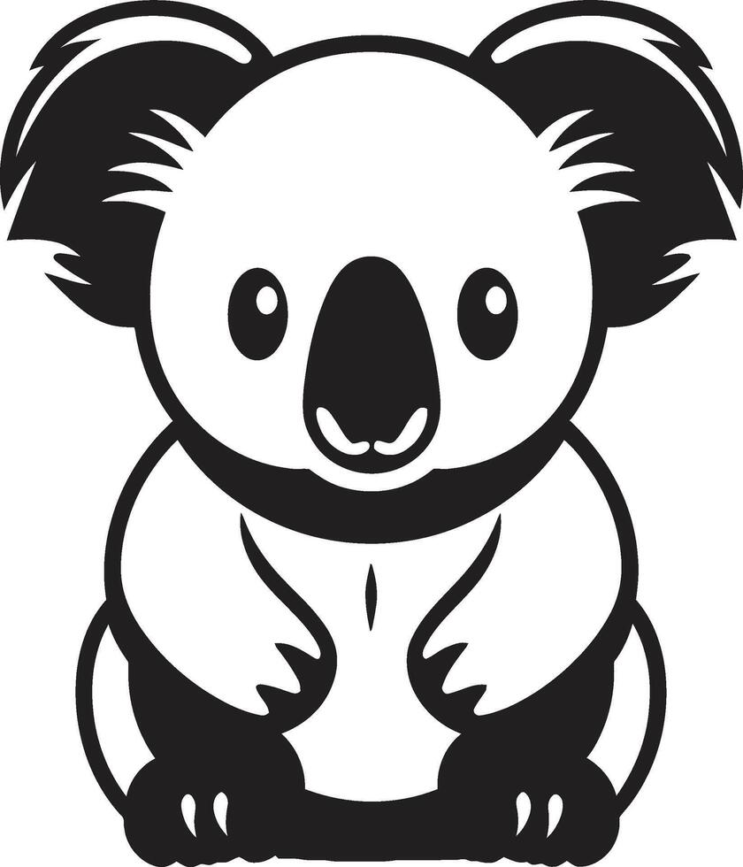 Cuddly Koala Badge Vector Design for an Adorable Koala Symbol Tree Top Treasure Crest Koala Vector Icon for Nature Harmony