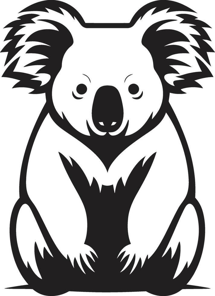 Koala Cuteness Crest Adorable Vector Icon for Wildlife Appreciation Eucalyptus Emissary Badge Koala Vector Design in Nature Harmony