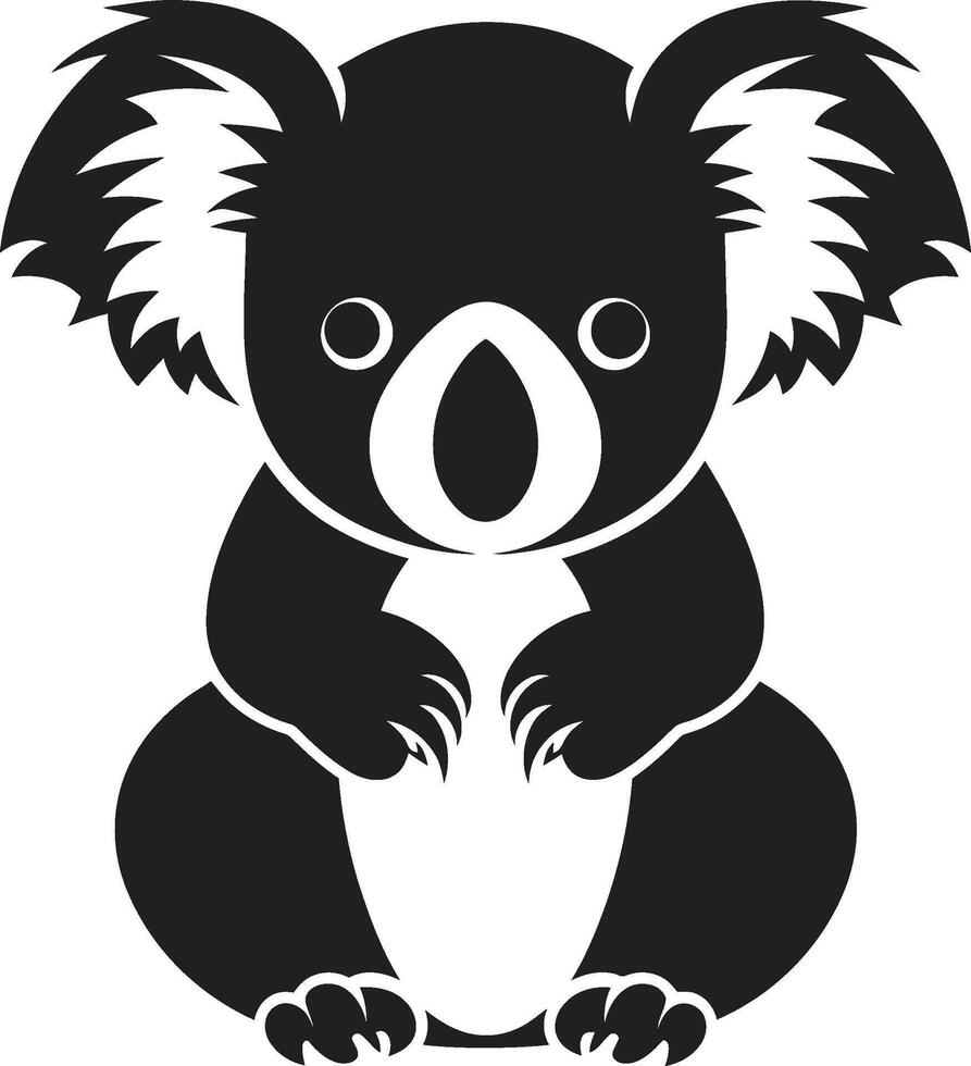 Bamboo Browsing Badge Vector Design for Koala Preservation Tree Top Treasure Insignia Koala Vector Design for Nature Harmony
